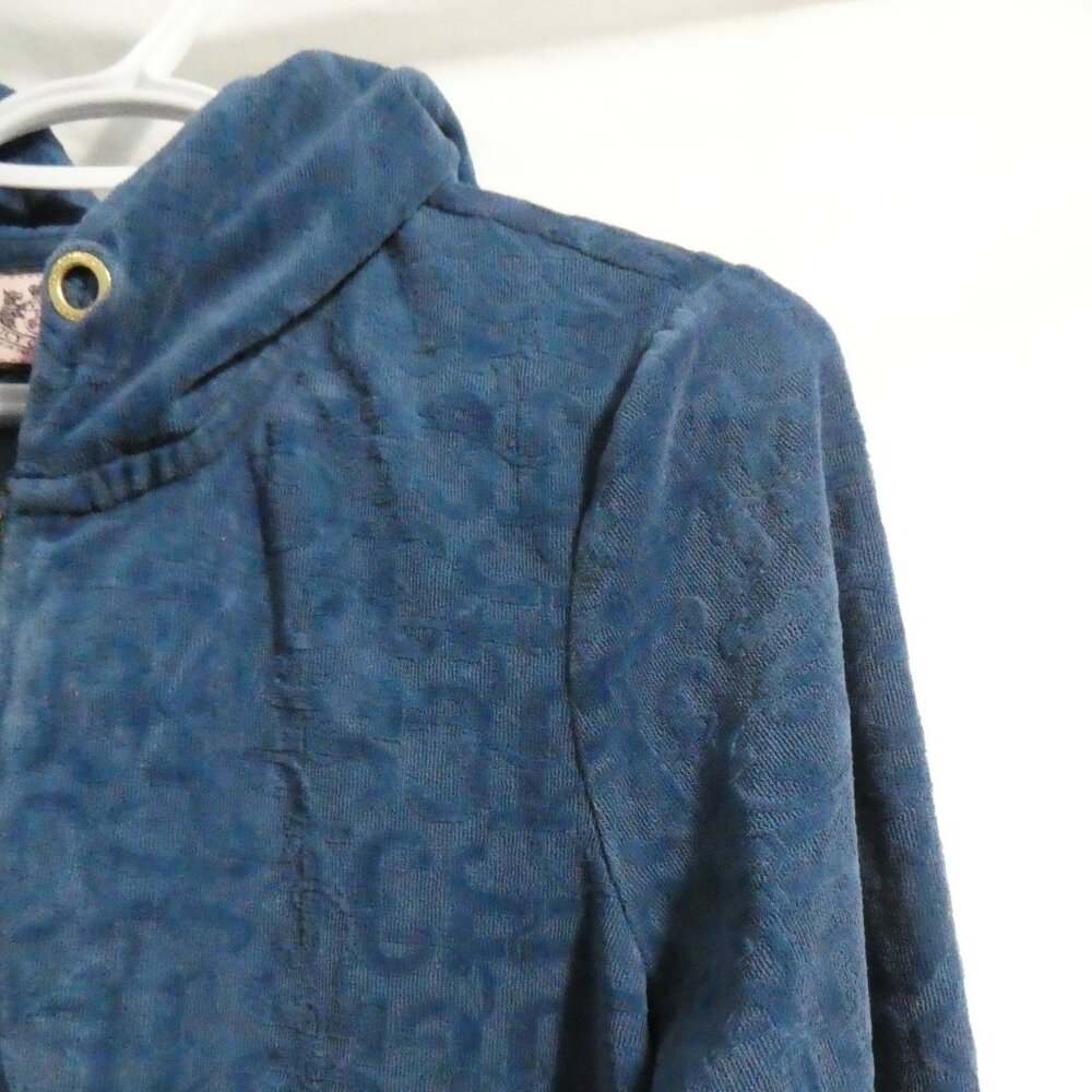 JUICY COUTURE | xl, extra large | Zip-Up Velour JC All Over Design Hooded Jacket - Picture 6 of 16